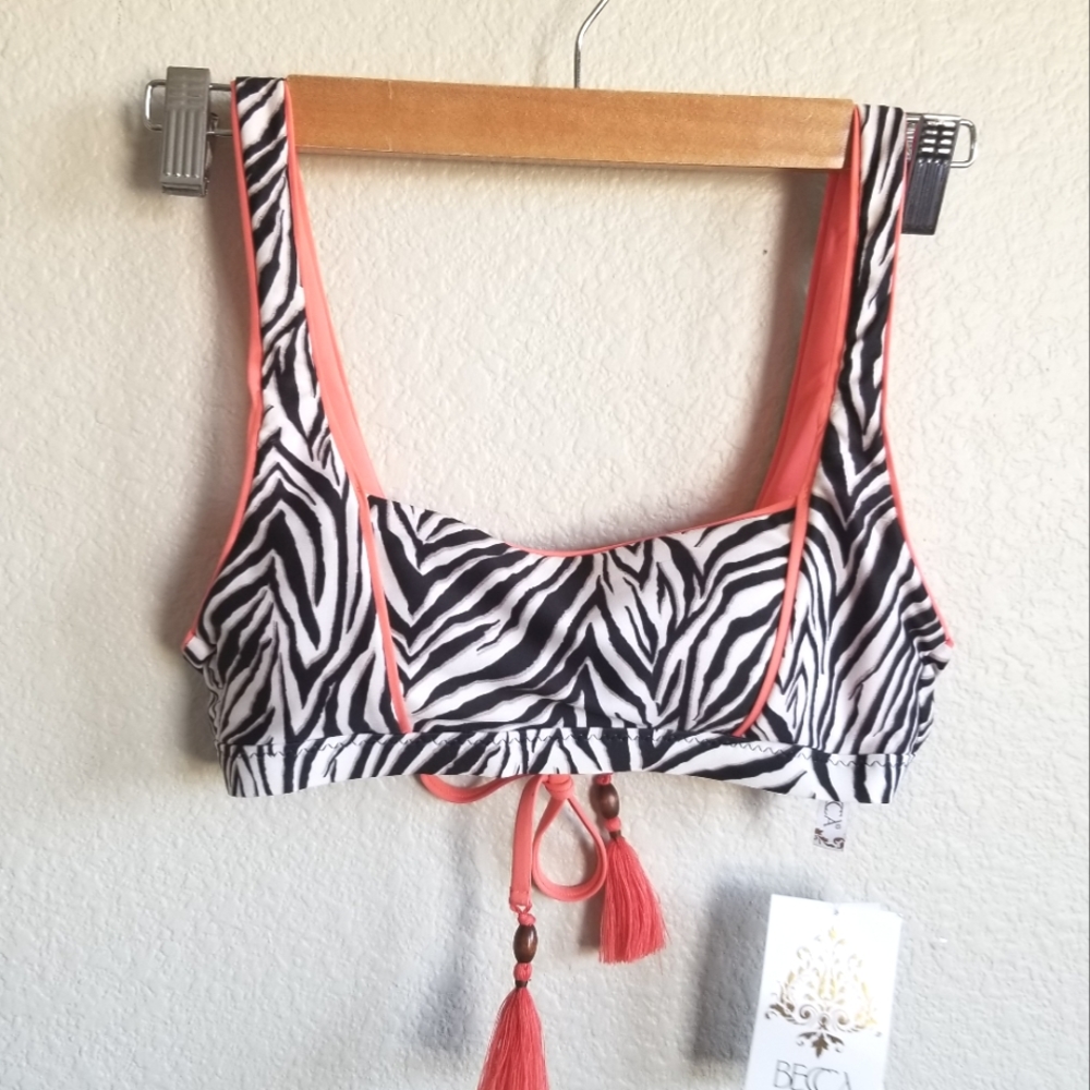 COPY - COPY - BECCA swim bra animal print S